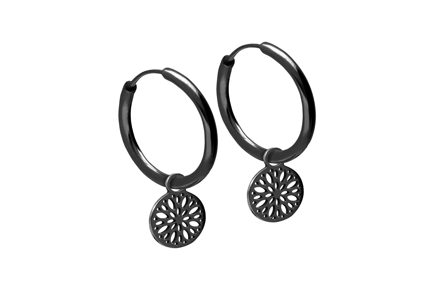 Chirurgenstahl Ohrclicker Creolen MANDALA von Piercingline